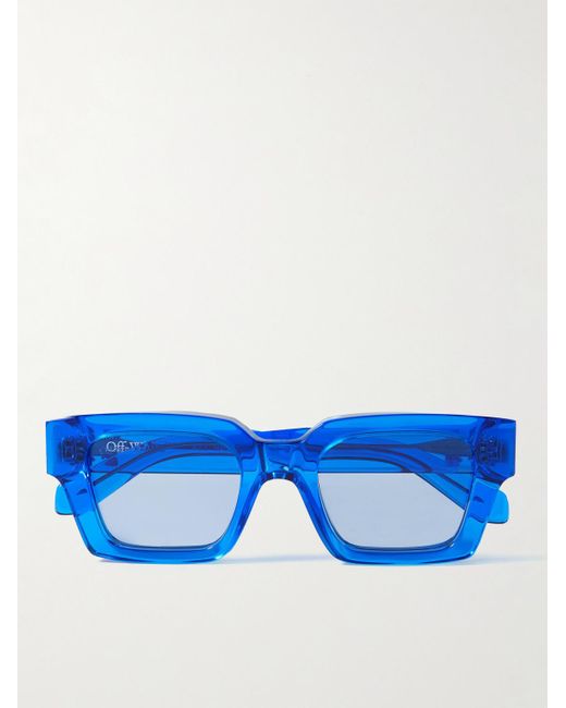 Off-White c/o Virgil Abloh Blue Virgil Square-frame Acetate Sunglasses for men