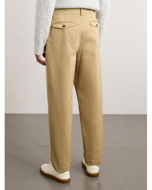 Barena Natural Straight-leg Cotton-gabardine Trousers for men