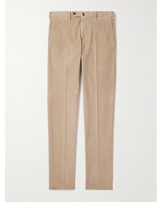 Slowear Natural Incotex Straight-Leg Cotton-Blend Corduroy Trousers for men