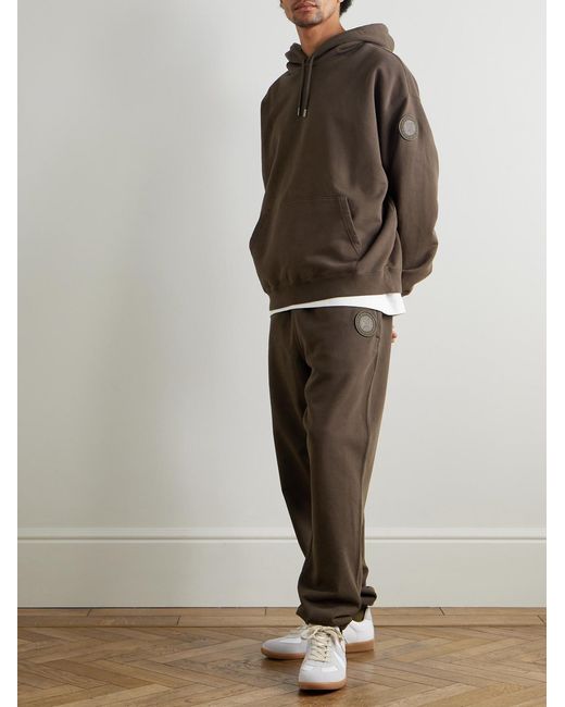 Canada Goose Brown Rove Logo-Appliquéd Cotton-Jersey Hoodie for men
