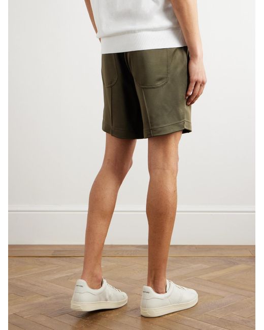 Tom Ford Green Straight-leg Jersey Shorts for men