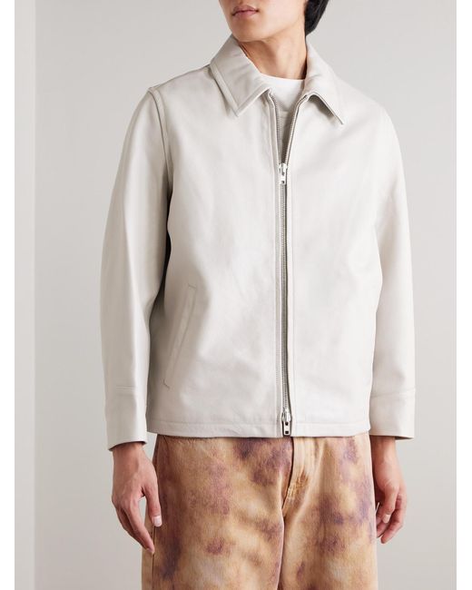 Agolde Natural Chadwick Full-Grain Leather Jacket for men
