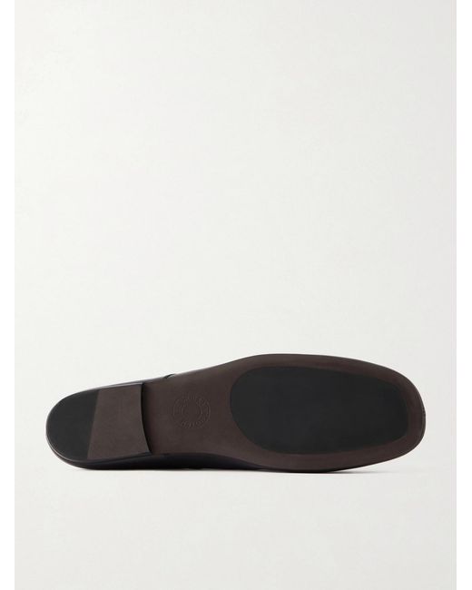 Dries Van Noten Black Leather Slides for men
