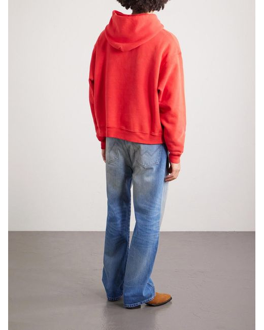 CHERRY LA Wrangler America's Favorite Logo-embroidered Printed Cotton-fleece Hoodie for men