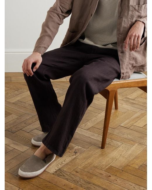 Mulo Espadrilles aus Veloursleder in Natural für Herren