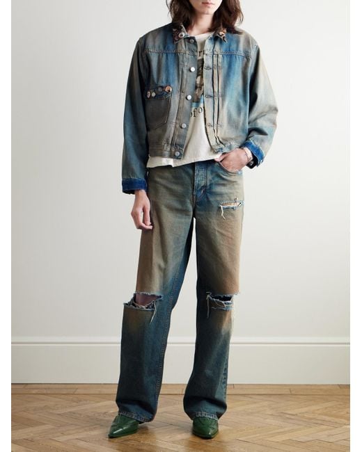 Enfants Riches Deprimes 薄い青色のデニムロングパンツ Enfants Riches Deprimes 薄い青色のデニムロングパンツ