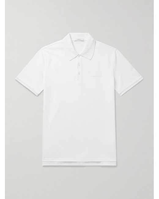 Givenchy White Cotton-Piqué Polo Shirt for men