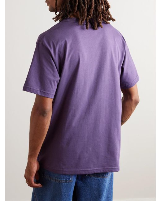 Dime Purple Noize Logo-print Cotton-jersey T-shirt for men
