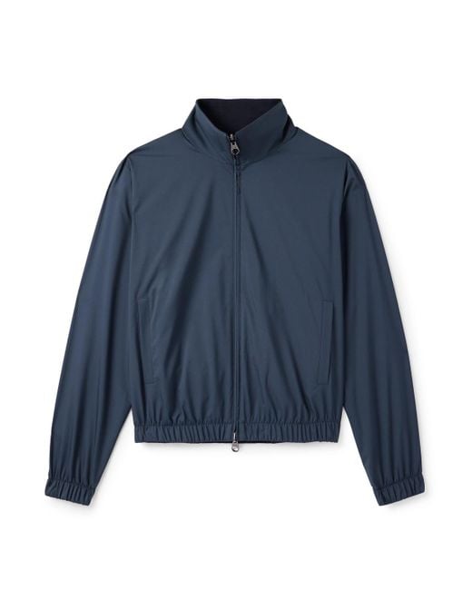 Loro Piana Blue Reversible Windmate Storm System Nylon And Cashmere Blouson Jacket for men