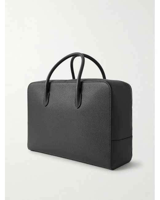 Dunhill Black Century Full-grain Leather Weekend Bag for men