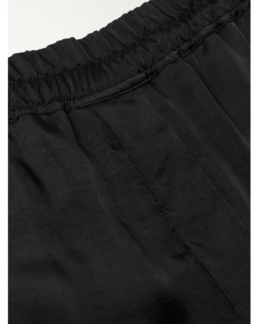 Pantaloni a gamba dritta in twill di raso di Saint Laurent in Black da Uomo