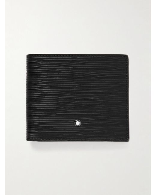 Montblanc Black Meisterstück 4810 Cross-grain Leather Billfold Wallet for men