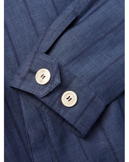 Brunello Cucinelli Blue Striped Wool for men
