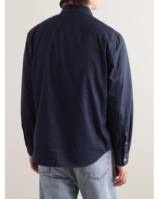 Alex Mill Blue Mill Garment-dyed Cotton-twill Shirt for men