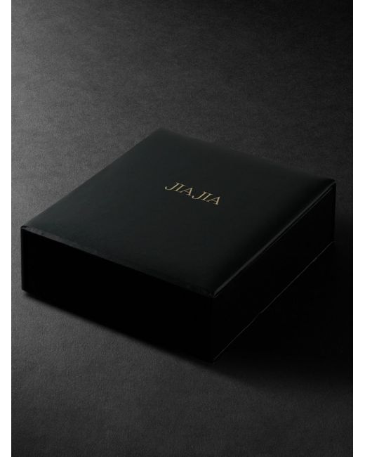 JIA JIA Black Oracle Gold Emerald Beaded Necklace for men