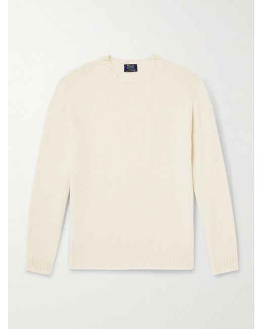 William Lockie Natural Shetland Wool Sweater for men