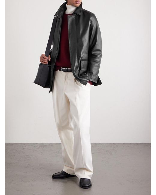 Saman Amel Black City Leather Jacket for men