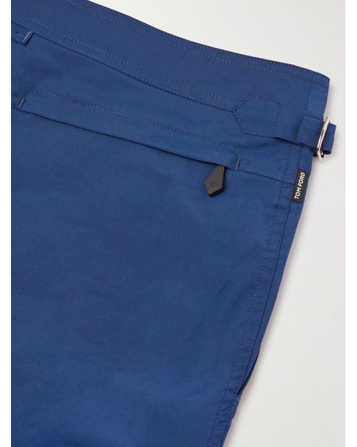 Shorts da mare corti slim-fit di Tom Ford in Blue da Uomo