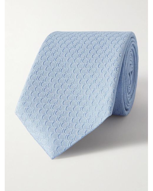 Gucci Krawatte aus Seiden-Jacquard mit Logomuster in Blue für Herren