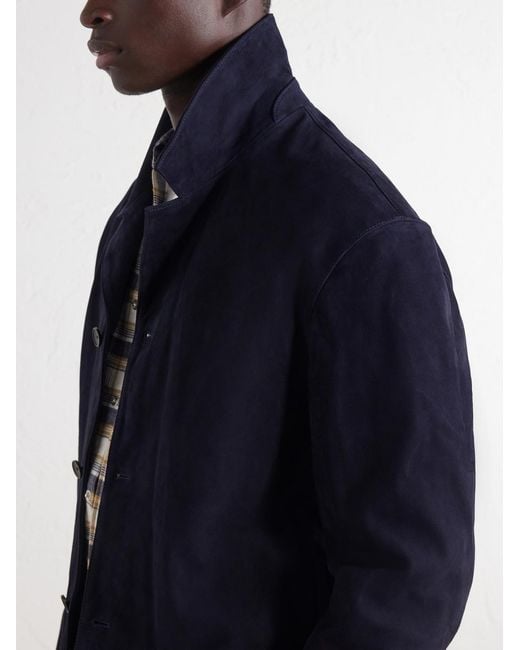 Mr P. Blue Suede Jacket for men