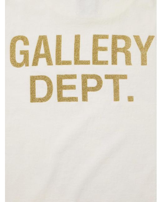 GALLERY DEPT. White Rally Glittered Logo-print Cotton-jersey T-shirt for men