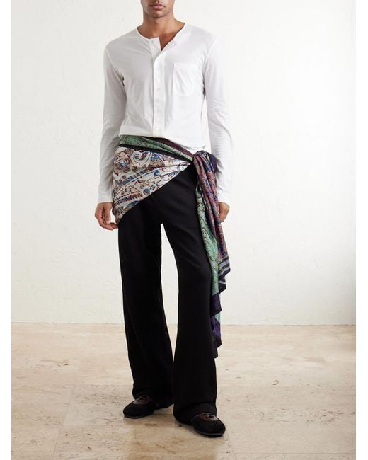 Dries Van Noten White Hugond Cotton-Jersey Cardigan for men
