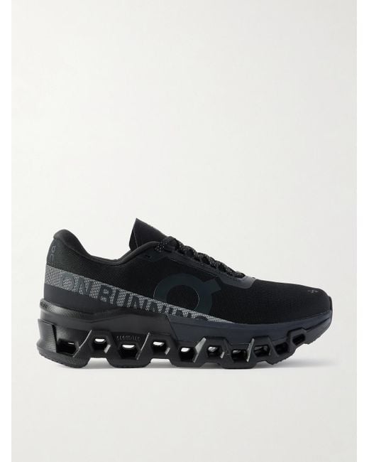 On Shoes Black Cloudmster 2 Rubber-trimmed Mesh Running Sneakers for men