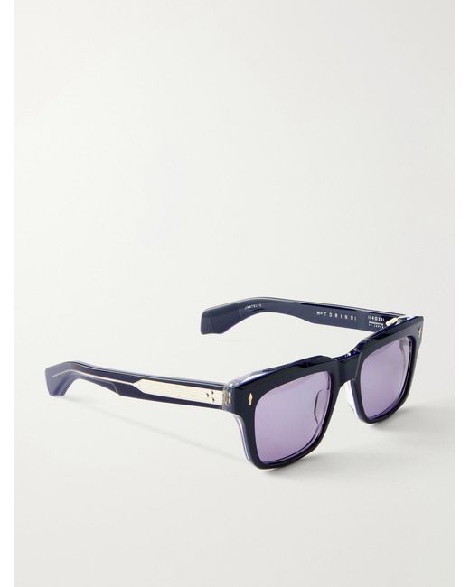 Jacques Marie Mage Blue Torino Square-Frame Acetate Sunglasses for men