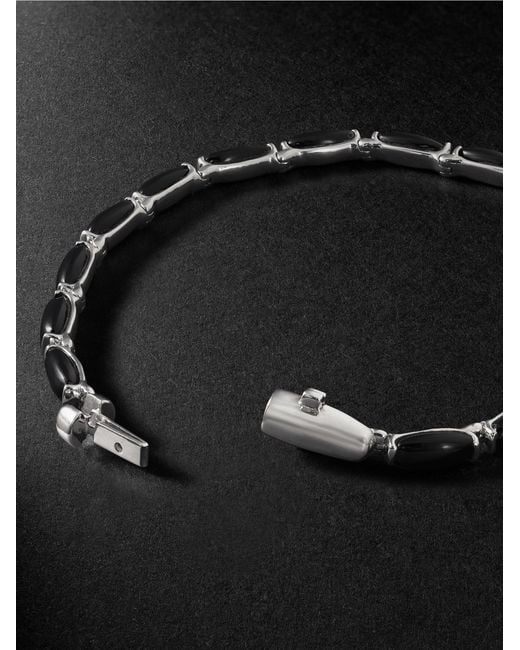 Fernando Jorge Black Oblong 18-Karat Onyx Bracelet for men