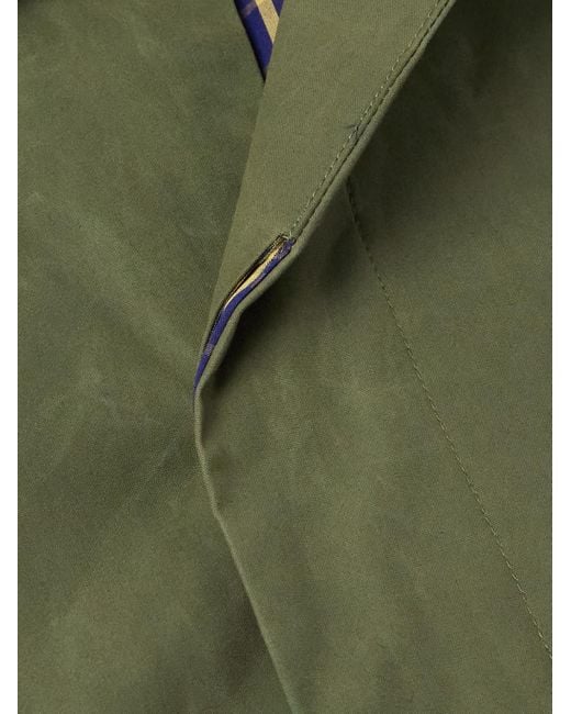 A.P.C. Green Gaspard Oversized Corduroy-trimmed Coated Cotton-canvas Coat for men
