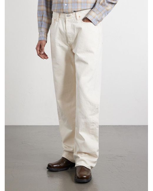 Fullcount White 0105Ec Straight-Leg Selvedge Jeans for men