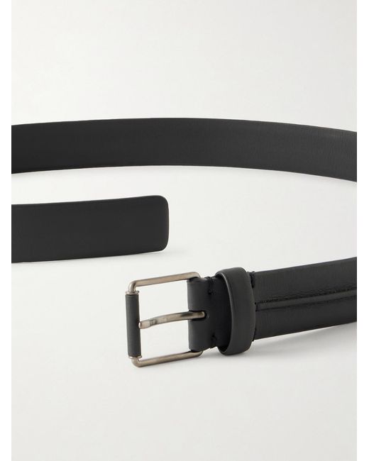 Zegna Black 3cm Leather Belt for men