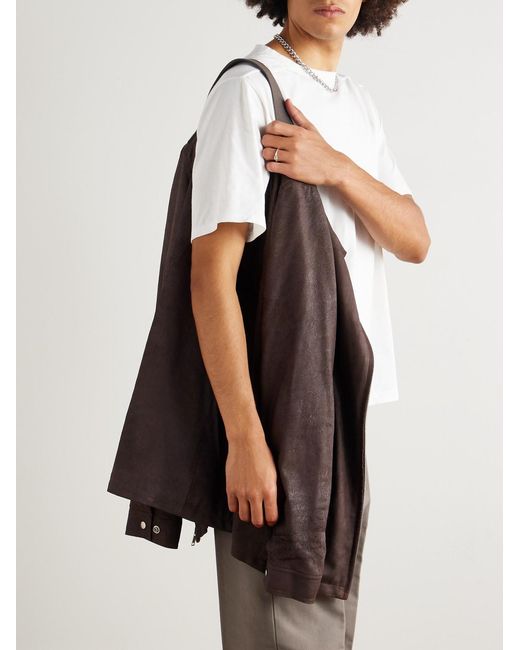 Rick Owens Brown Brad Suede Jacket for men