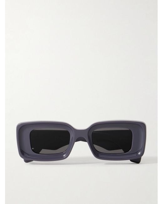Loewe Blue Anagram Rectangular-frame Acetate Sunglasses for men