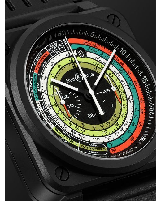 Bell & Ross Black Br 03-94 Multimeter Limited Edition Automatic 42Mm Ceramic And Rubber Watch, Ref. No. Br0394-Sw-Ce/Srb for men