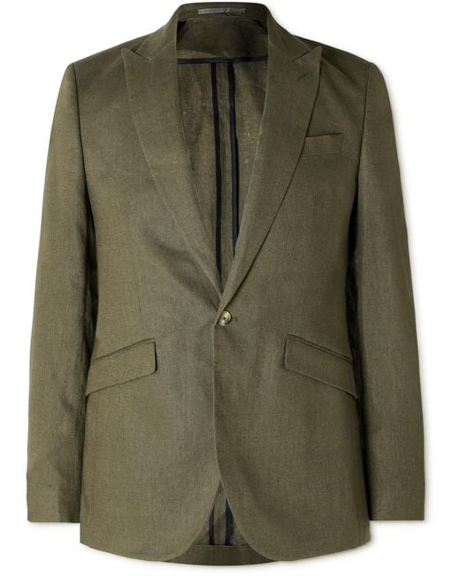 Favourbrook Green Ebury Linen Suit Jacket for men