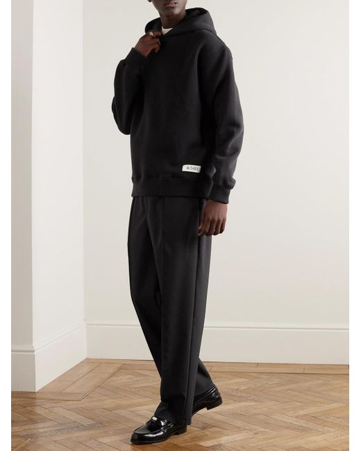Rohe Black Straight-leg Virgin Wool Trousers for men