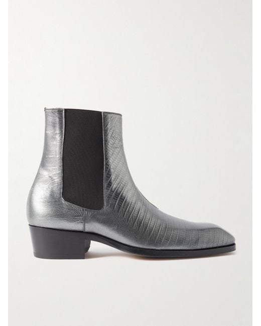Stivaletti Chelsea di Tom Ford in Gray da Uomo