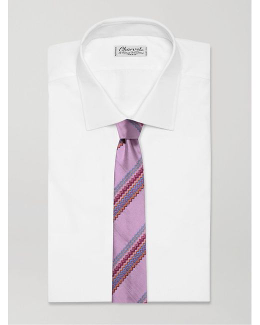 Missoni Purple 7cm Silk-jacquard Tie for men