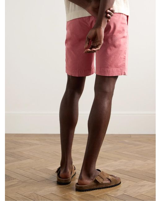 Incotex Pink Slim-fit Cotton-twill Bermuda Shorts for men