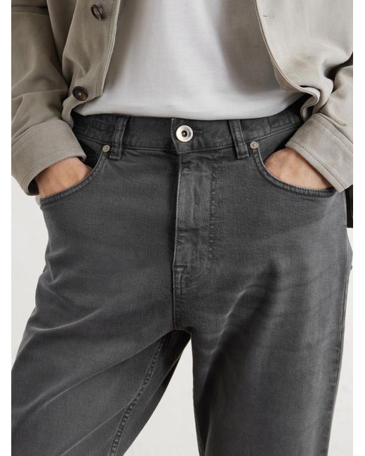 Eleventy Gray Straight-Leg Jeans for men