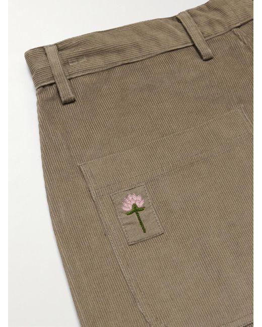 Kardo Natural Antonio Straight-Leg Cotton-Corduroy Trousers for men