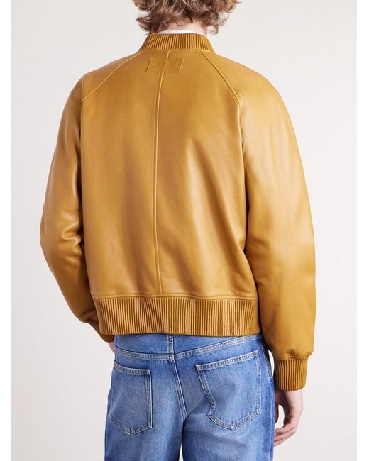 Givenchy Brown Leather Blouson Jacket for men