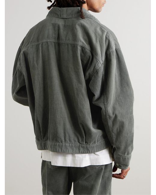 Neighborhood Gray Savage Cotton-Corduroy Trucker Jacket for men