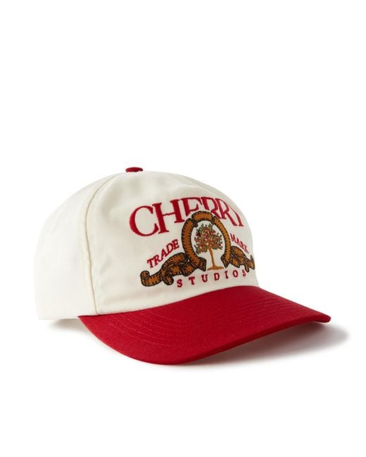 CHERRY LA Logo-embroidered Two-tone Cotton-twill Baseball Cap for men