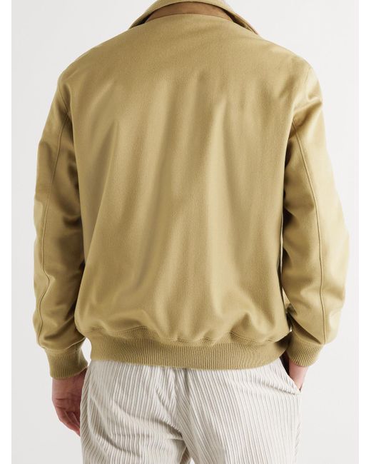 Loro Piana Brown Storm System Cashmere-Felt Bomber Jacket for men