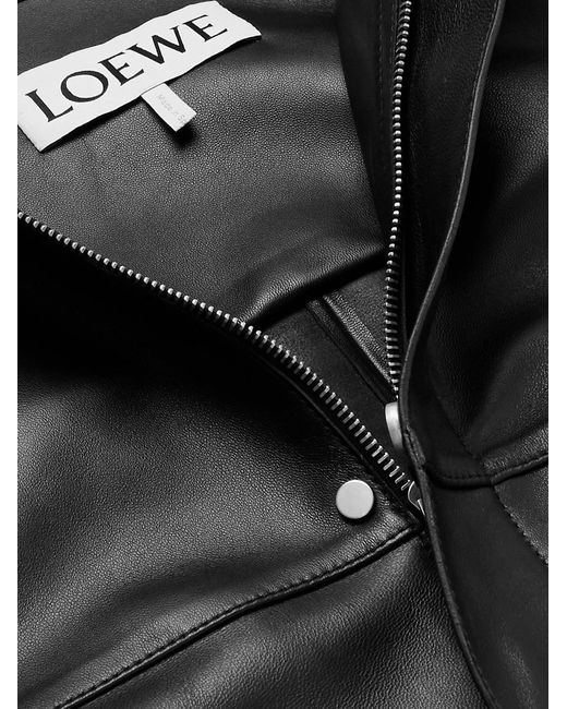 Loewe Black Leather Jacket for men