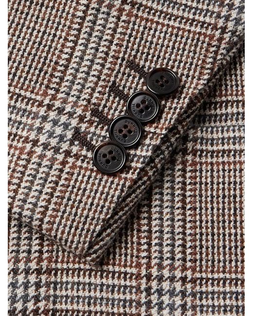 Dunhill Gray Glen Prince Of Wales Checked Wool And Cashmere-blend Blazer for men