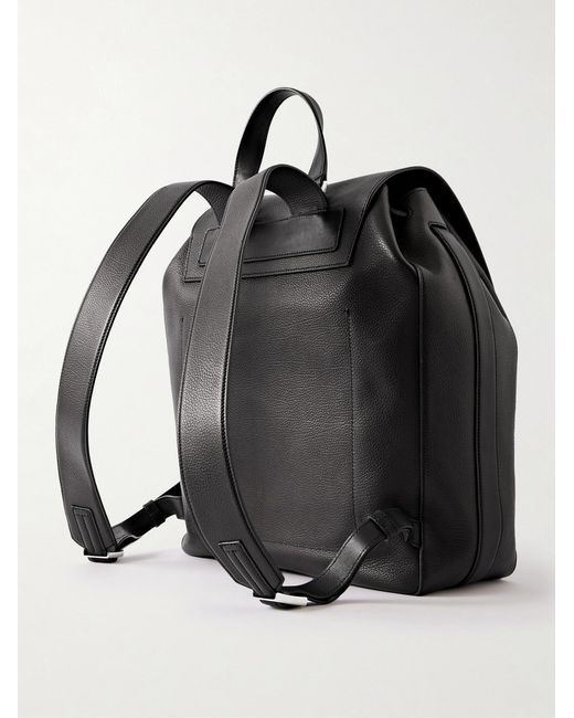 Tom Ford Black Leather Backpack for men