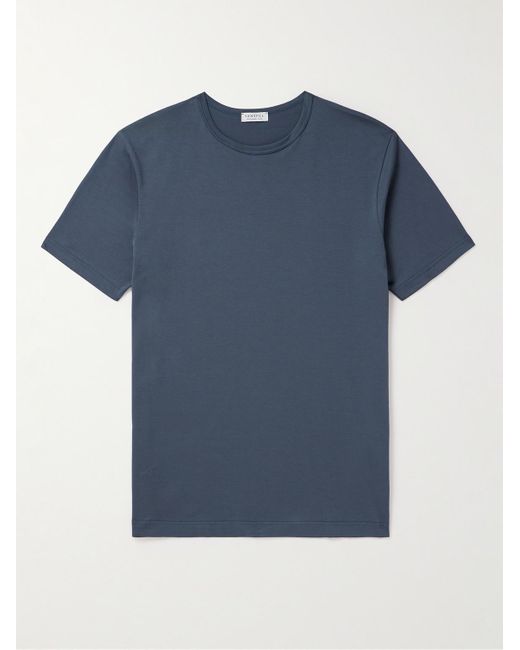 Sunspel Blue Slim-Fit Cotton-Jersey T-Shirt for men